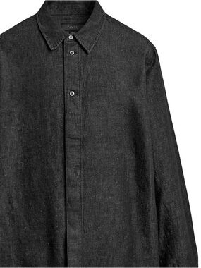 Zara Men’s Denim Cotton Linen Blend Shirt  Size S